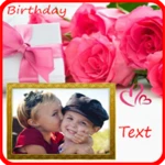 happy birthday photo frame android application logo